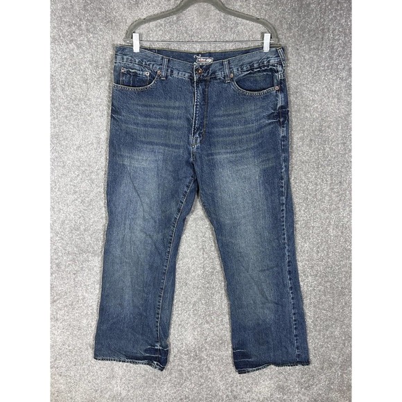 Urban Pipeline City Fit Straight Leg Distressed Jeans Mens Size 38x30 Blue Denim - Picture 1 of 16
